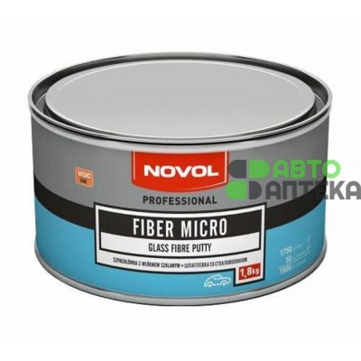 Шпатлёвка Novol Fiber Micro cо стекловолокном 1235 1,8кг