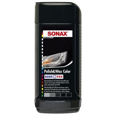 Полироль Sonax NanoPro с воском черный 296141 250мл