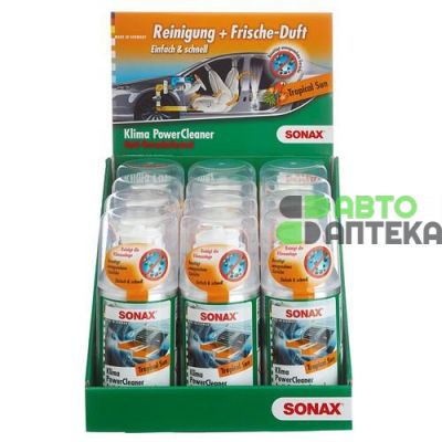 Очищувач Sonax Car AC Cleaner Tropical Sun для кондиціонера антибактеріальний 323506 100мл