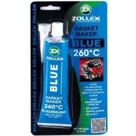 Герметик прокладка Zollex Blue Gasket Maker +260°C синий 25г