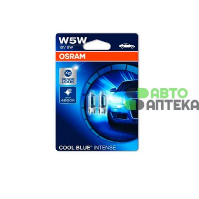 Автолампи Osram 2825HCBI-02B Cool Blue Intense (W2.1x9.5d, W5W, 12V, 5W)