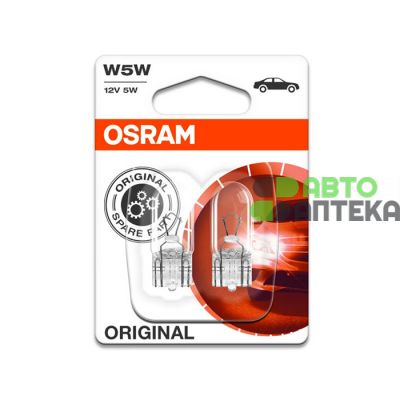 Комплект ламп Osram 2825-02B  W5W 12В, 5Вт, W2,1X9,5D