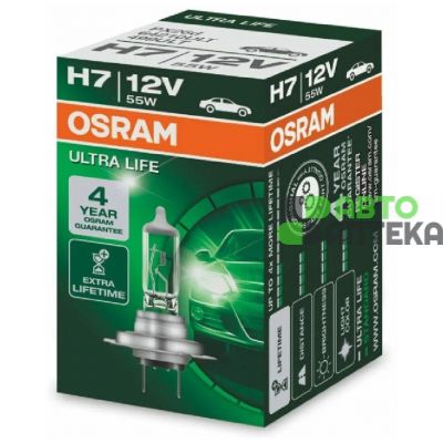 Автолампа Osram Ultra Life (PX26d, H7, 12V, 55W) 64210 ULT