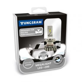 Автолампа TUNGSRAM Megalight LED +200 комплект (H7, 6000K, 12V, 24W) TU 60450.2K