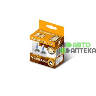 Автолампа TUNGSRAM Megalight Ultra +150 комплект (P43t, H4, 12V, 60/55W) TU 50440NXNU.2D