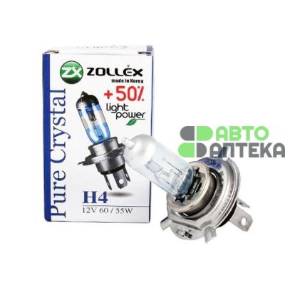 Автолампа Zollex Pure Crystal +50% Light Power 60724 (P43t, H4, 4000K, 12V, 60/55W)