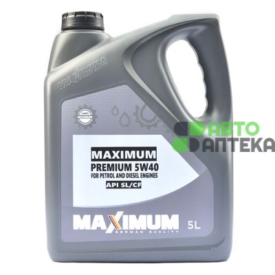Автомобильное моторное масло Maximum PREMIUM 5W40 5л