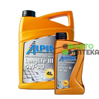 Автомобильное моторное масло ALPINE 5W-30 5л (4+1)
