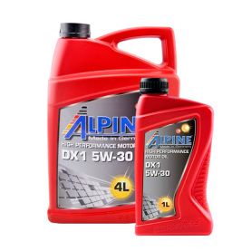 Автомобильное моторное масло ALPINE DX1 5W-30 4л + 1л