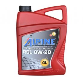 Автомобильное моторное масло Alpine RSL 0W-20 4л