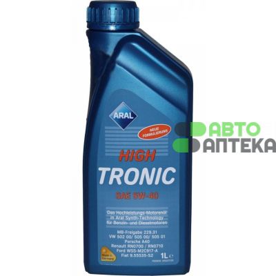 Автомобильное моторное масло Aral High Tronic 5W-40 1л