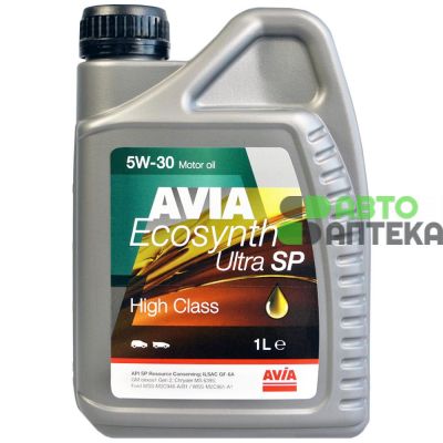 Автомобильное моторное масло AVIA ECOSYNTH Ultra 5W30 SP 1л avia001611
