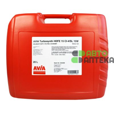 Автомобильное моторное масло AVIA TURBOSYNTH HDFE 15 15W40 20л avia0065