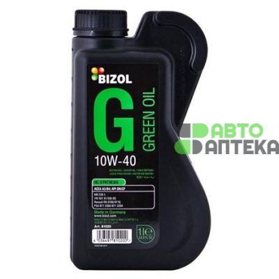Автомобильное моторное масло Bizol Green Oil 10W-40 B81020 1л