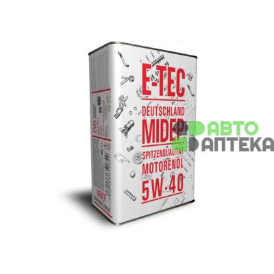 Автомобильное моторное масло E-TEC EVO 5w-40 4л 5338
