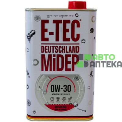 Автомобильное моторное масло E-TEC 0W-30 1л 51250005