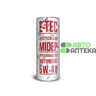 Автомобільне моторне масло E-TEC Midep EVO 5W-40 1л 5337