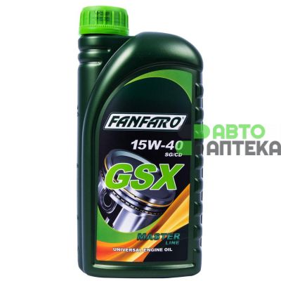 Автомобильное моторное масло Fanfaro GSX 15W-40 1л