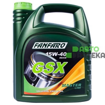 Автомобільне моторне масло Fanfaro GSX 15W-40 4л