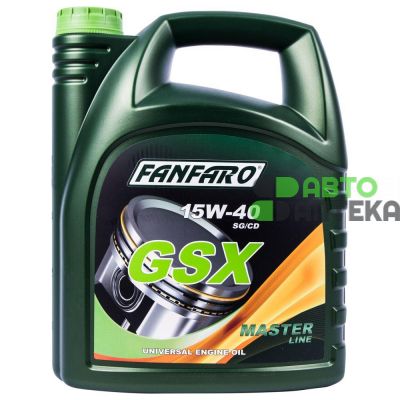 Автомобільне моторне масло Fanfaro GSX 15W-40 5л