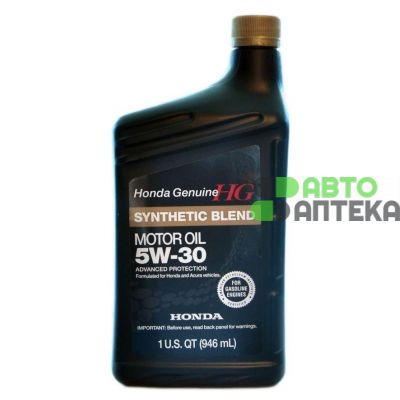 Автомобильное моторное масло HONDA Synthetic Blend 5W-30 0,9л