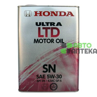 Автомобильное моторное масло HONDA ULTRA LTD 5w-30 4л 0821899974