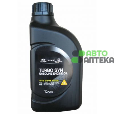 Автомобильное моторное масло MOBIS Hyundai/KIA Turbo SYN Gasoline Engine Oil 5W-30 1л 05100-00141