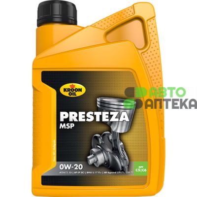 Автомобильное моторное масло KROON OIL Presteza MSP 0W-20 1л