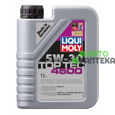 Автомобильное моторное масло Liqui Moly Top Tec 4500 5W-30 2317 1л