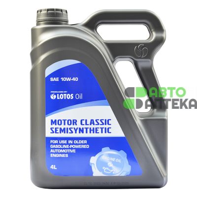 Автомобильное моторное масло LOTOS MOTOR CLASSIC SEMISYNTHETIC 10W40 4л WG-K402440-0H0