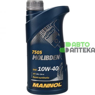 Автомобильное моторное масло MANNOL 10w-40 MOLIBDEN BENZIN 1л MN7505-1