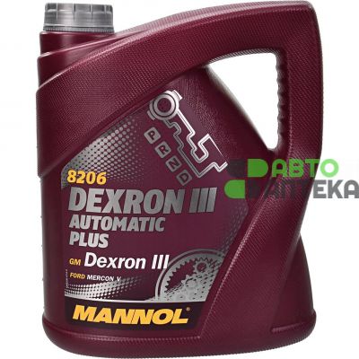 Олива трансмісійна MANNOL DEXRON PLUS ATF III 4л MN8206-4