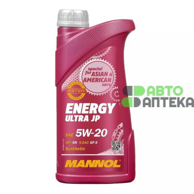 Автомобільна моторна олива MANNOL Energy Ultra JP 5W-20 1л MN7906-1