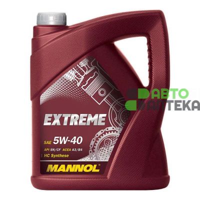 Автомобильное моторное масло MANNOL Extreme 5w-40 5л
