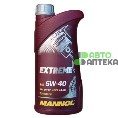Автомобильное моторное масло MANNOL Extreme 5w-40 1л