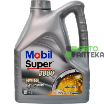 Автомобильное моторное масло MOBIL SUPER 3000 X1 5W40 5л