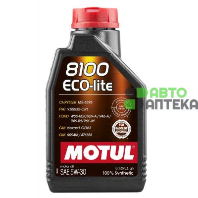 Автомобильное моторное масло MOTUL 8100 Eco-lite 5w30 1л 108212