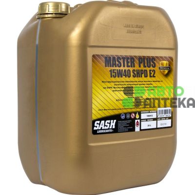 Автомобильное моторное масло SASH MASTER PLUS SHPD 15W-40 20л 100413