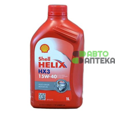 Автомобильное моторное масло Shell Helix HX3 15W-40 1л