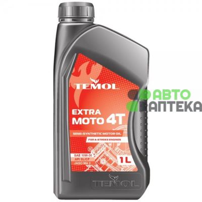 Масло моторне TEMOL Extra Moto 4T (SAE 10W-30) 1л