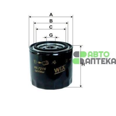 Масляний фільтр WIX-Filtron WL7216