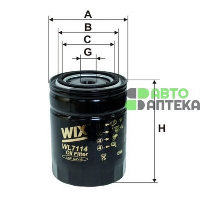 Масляный фильтр WIX-Filtron WL7114