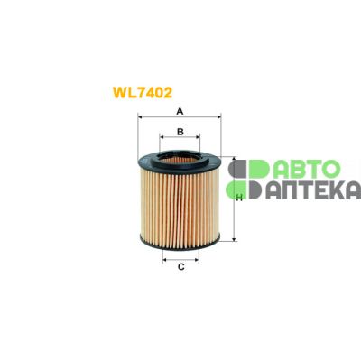 Масляний фільтр WIX FILTERS WL7402