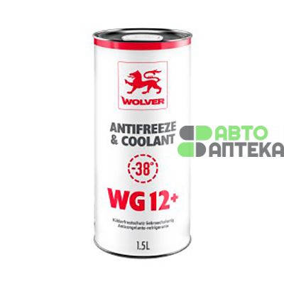 Антифриз WOLVER Antifreeze & Coolant WG12+ червоний 1,5л 4260360944147