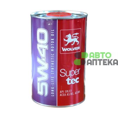 Автомобильное моторное масло WOLVER Supertec 5W-40 1л