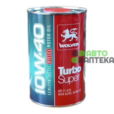 Автомобильное моторное масло WOLVER Turbo Super 10W-40 1л