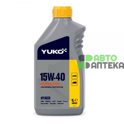 Автомобільне моторне масло YUKO DYNAMIC 15W-40 1л 4823110401590