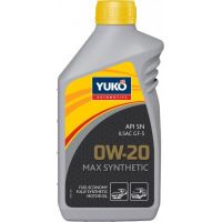 Автомобильное моторное масло YUKO MAX SYNTHETIC 0W-20 1л 4823110400913
