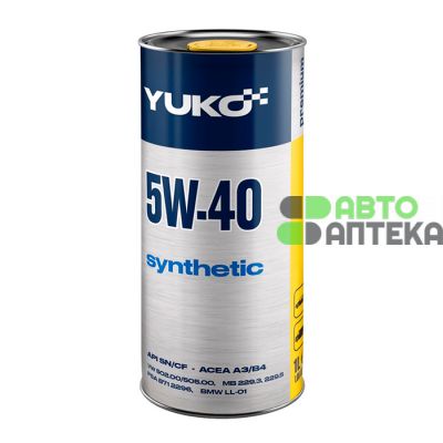 Автомобильное моторное масло YUKO SUPER SYNTHETIC 5W-40 1л 4820070245592