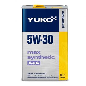 Автомобильное моторное масло YUKO MAX SYNTHETIC A&A 5W-30 4л 4823110401521
